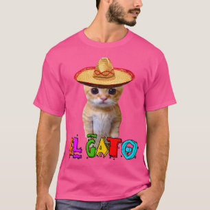 El Gato Meme Mexikanische Katze Latino Munchkin Kä T-Shirt