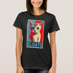 El Gato Meme Sad Cying Cat Kitty Meme retro vinta T-Shirt