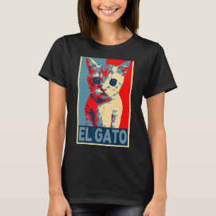 El Gato Meme Sad Cying Cat Kitty Meme retro vinta T-Shirt