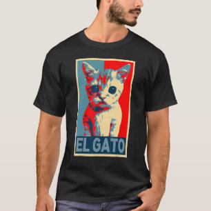 El Gato Meme Sad Cying Cat Kitty Meme retro vinta T-Shirt