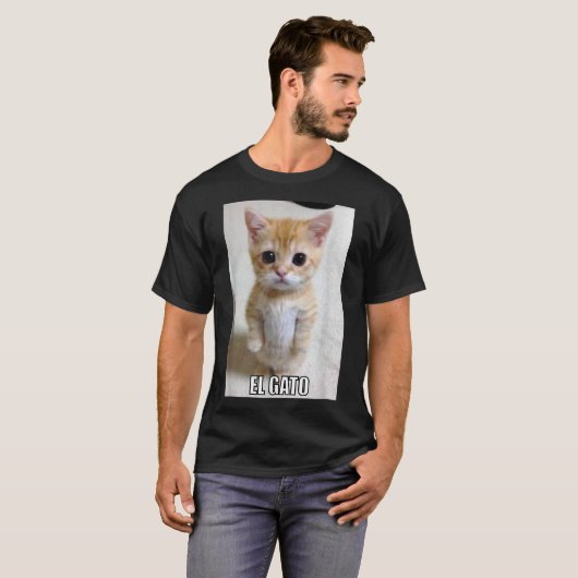 El Gato Meme Sad Cying Cat Munchkin Kitty Meme T-Shirt (Vorne ganz)