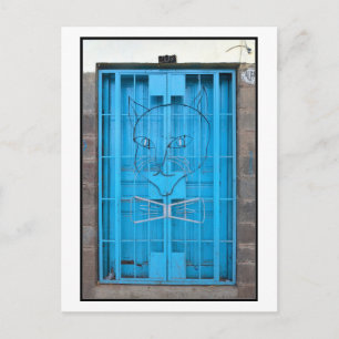 El Gato Negro Door, Cusco, Peru Postkarte