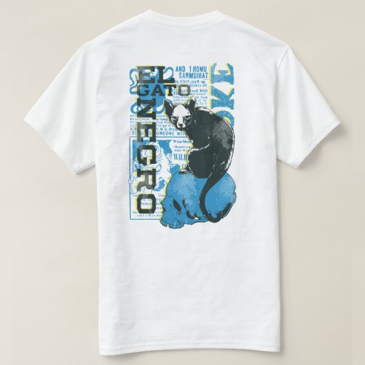 El Gato Negro T - Shirt - Cooles Cat Graphic T-Shi (Design Rückseite)