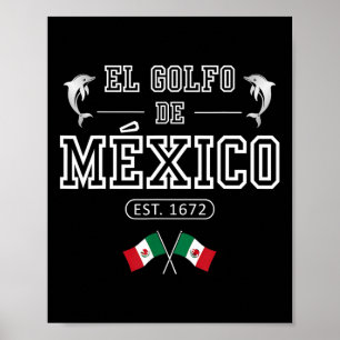El Golfo De México Dolphin Est 1672 Mexikanisch Poster