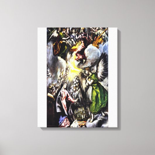 El Greco Annunciation Jungfrau Mary Leinwand Wrap (Vorderseite)