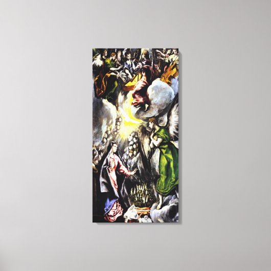 El Greco Annunciation Jungfrau Mary Leinwand Wrap (Vorderseite)