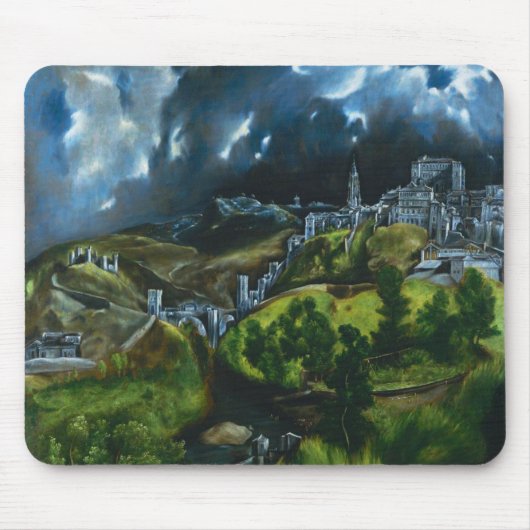 El Greco-Ansicht der Toledo-Mausunterlage Mousepad (Vorne)