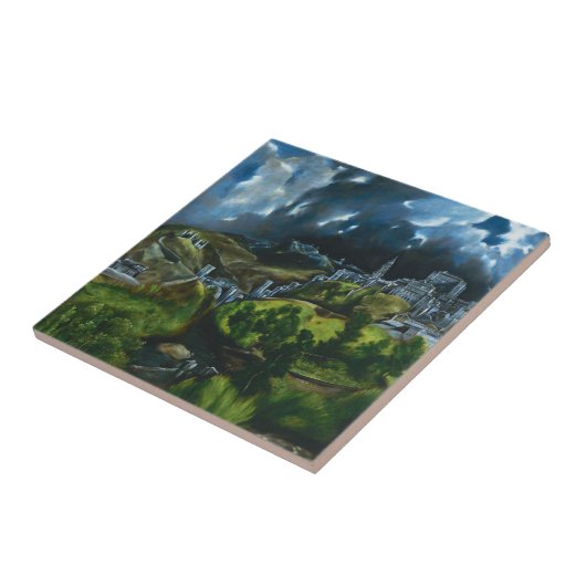 El Greco-Ansicht von Toledo-Fliese Fliese (Seite)