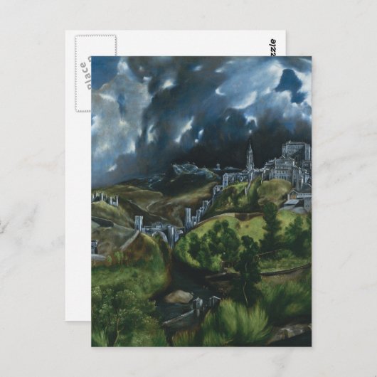El Greco-Ansicht von Toledo Postkarte (Vorne/Hinten)