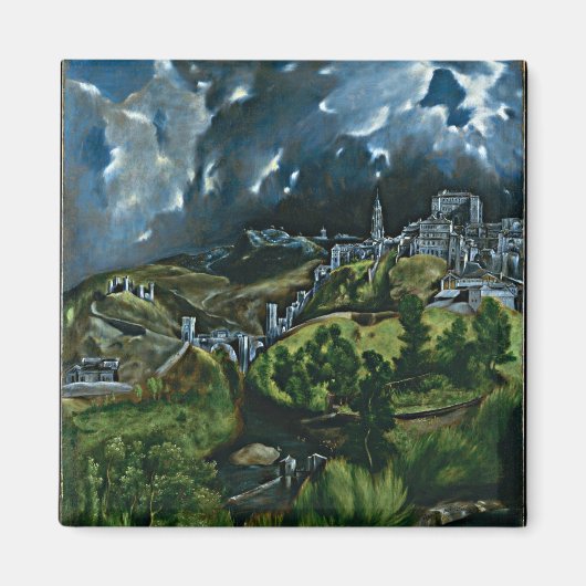 El Greco - Aussicht auf Toledo Magnet (Vorne)