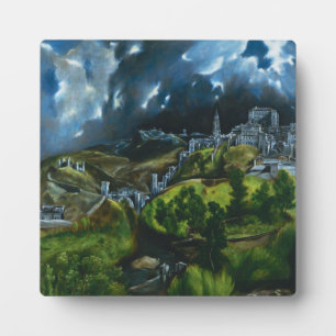El Greco Aussicht auf Toledo Plaque Fotoplatte