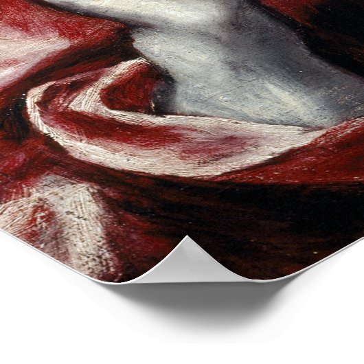 El Greco Christ Blessing The Saviour of the World Poster (Ecke)