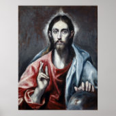 El Greco Christ Blessing The Saviour of the World Poster (Vorne)
