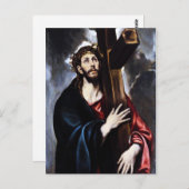 El Greco Christ Carrying The Cross Postkarte (Vorne/Hinten)
