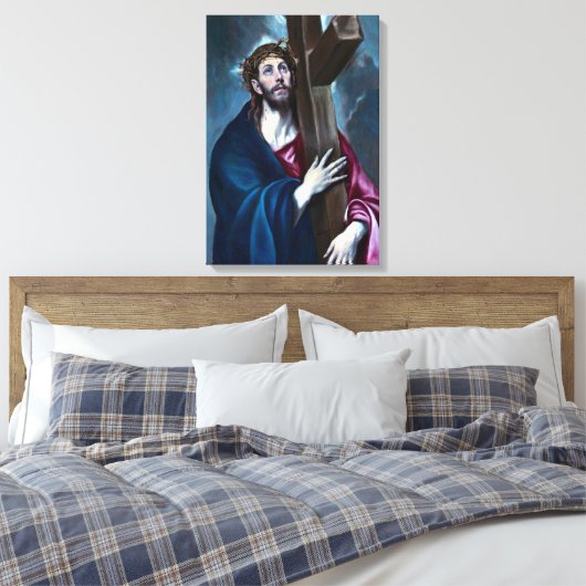 El Greco Christ, der das Kreuz trägt Leinwanddruck (Insitu (Schlafzimmer))