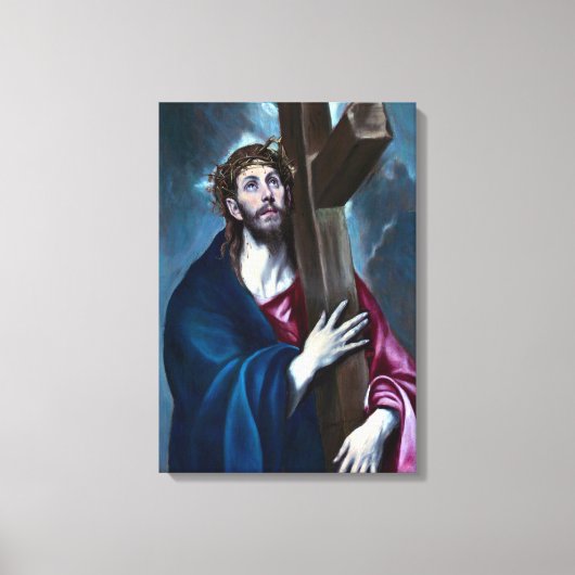 El Greco Christ, der das Kreuz trägt Leinwanddruck (Vorderseite)