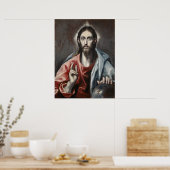 El Greco - Christlicher Segen Poster (Küche)