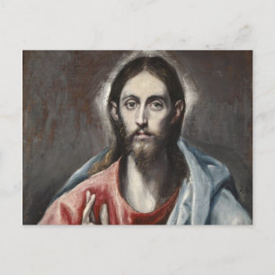 El Greco - Christlicher Segen Postkarte