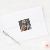 El Greco - Christlicher Segen Quadratischer Aufkleber (Umschlag)