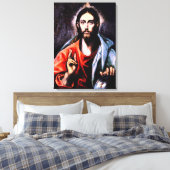 El Greco - Christus als Erlöser, Kunstportrait Leinwanddruck (Insitu (Schlafzimmer))