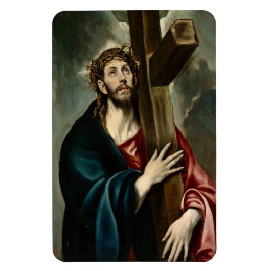 El Greco - Christus, der das Kreuz führt Magnet (Vertikal)