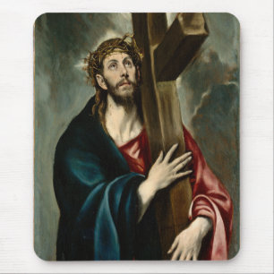 El Greco - Christus, der das Kreuz führt Mousepad