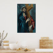 El Greco - Christus, der das Kreuz führt Poster (Küche)