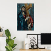 El Greco - Christus, der das Kreuz führt Poster (Heimbüro)