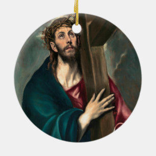 El Greco Christus, der das Kreuz trägt Keramikornament
