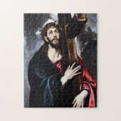 El Greco Christus, der das Querpuzzlespiel trägt Puzzle (Vertikal)