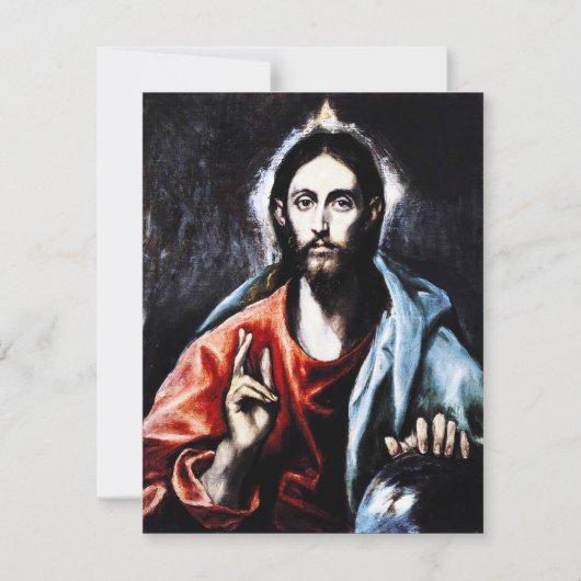 El Greco Christus Segen Einladungen (Vorderseite)