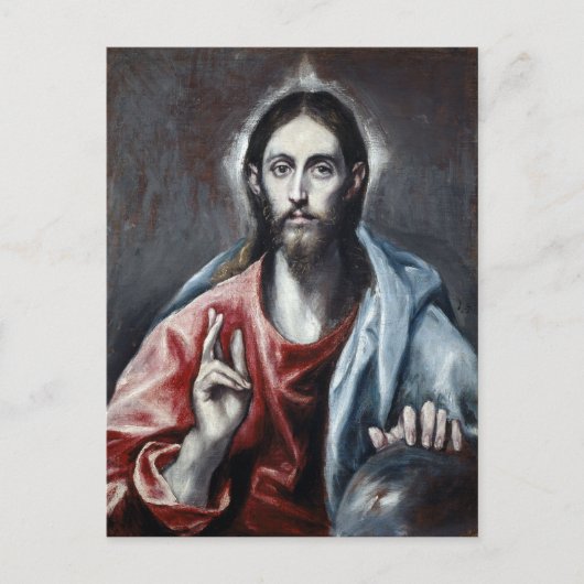 El Greco Christus segne den Erretter der Welt Postkarte (Vorderseite)
