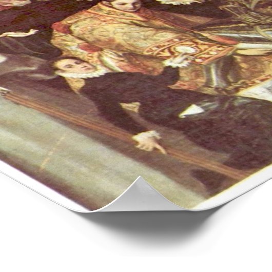 El Greco - Grab von Graf Orgaz Poster (Ecke)