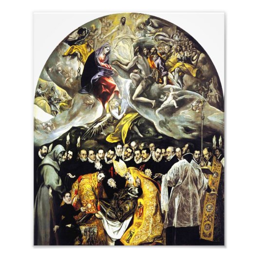 El Greco Grabmal des Grafen von Orgaz Print Fotodruck (Vorne)