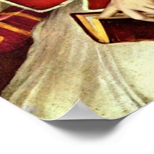 El Greco - Portrait des Papstes Pius V Poster (Ecke)