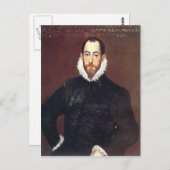 El Greco - Portrait eines Herrn aus Casa Leiva Postkarte (Vorne/Hinten)