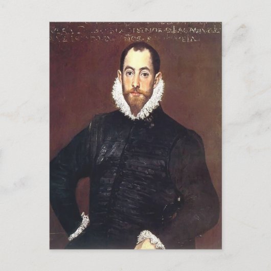 El Greco - Portrait eines Herrn aus Casa Leiva Postkarte (Vorderseite)