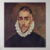 El Greco - Portrait eines Herrn Poster (Vorne)