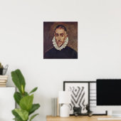 El Greco - Portrait eines Herrn Poster (Heimbüro)
