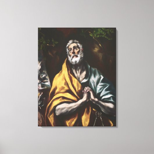 El Greco Repentant Saint Peter Leinwanddruck (Vorderseite)