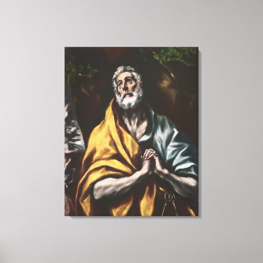 El Greco Repentant Saint Peter Leinwanddruck (Vorderseite)