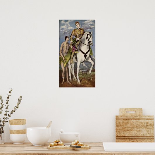 El Greco - Saint Martin und Beggar Poster (Küche)