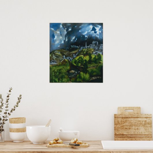 El Greco View of Toledo Poster (Küche)