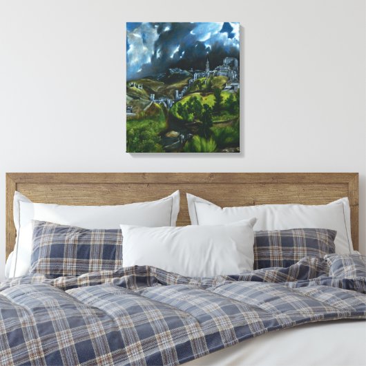 El Greco View Toledo Leinwand Wrap (Insitu (Schlafzimmer))