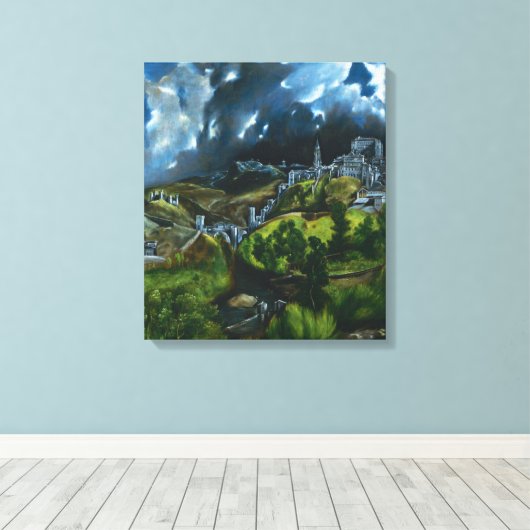 El Greco View Toledo Leinwand Wrap (Insitu (Holzboden))