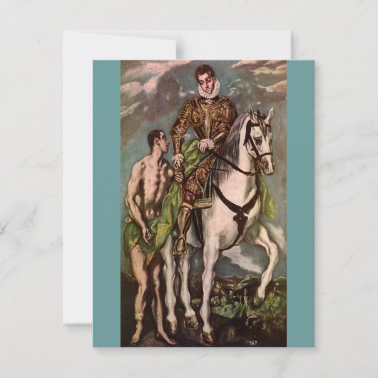 El Greco's Saint Martin und der Beggar, ca. 1600 Einladung (Vorderseite)