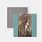 El Greco's Saint Martin und der Beggar, ca. 1600 Magnet (Vorderseite/Rückseite)