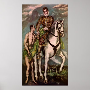 El Greco's Saint Martin und der Beggar, ca. 1600 Poster