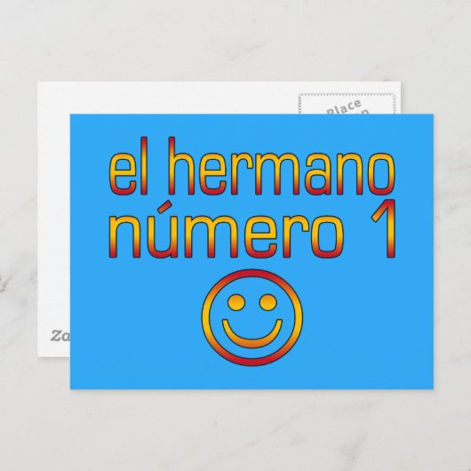 El Hermano Número 1 - Nummer 1 Bruder auf Spanisch Postkarte (Vorne/Hinten)