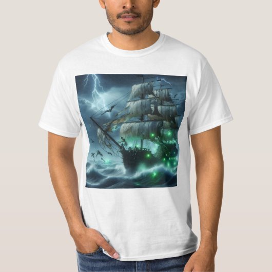 El Holandés Errante: Legendario Barco Fantasma T-Shirt (Vorderseite)